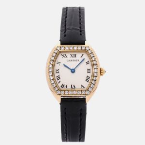 Cartier Tonneau WA501051 Quartz Cream 18k Yellow Gold Women’s Wristwatch 24 mm, Watches - Luxury Closet catalog