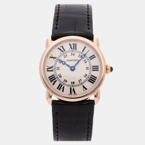 Cartier Ronde Louis Cartier W6800151 Quartz Cream 18k Rose Gold Women’s Wristwatch 29mm., Watches - Luxury Closet catalog