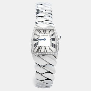 Cartier Silver Stainless Steel Diamond La Dona W660022I Women's Wristwatch 28 mm, Watches - Luxury Closet catalog