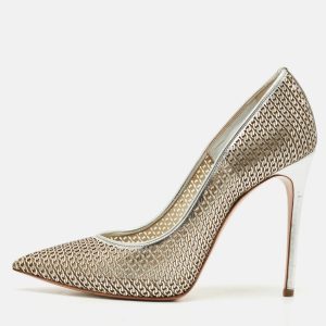 Casadei Silver Leather Pointed Toe Pumps Size 38, Pumps - Luxury Closet catalog