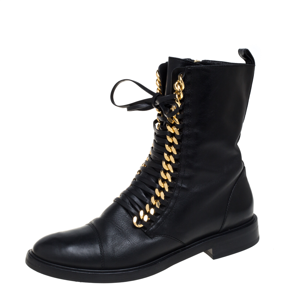 Casadei Black Leather 'City Rock' Ankle Boots Size 41, Boots - Luxury Closet catalog