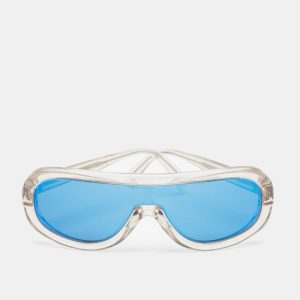 Celine Grey & Blue Mirrored CL40021I Shield Sunglasses, Sunglasses - Luxury Closet catalog