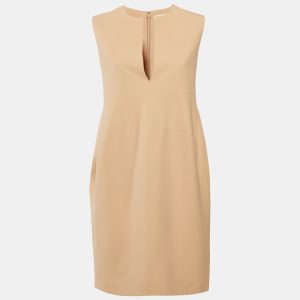 Celine Peach Crepe V-Neck Mini Dress M, Dresses - Luxury Closet catalog