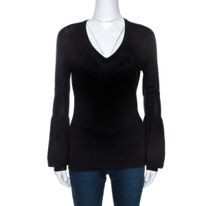 Celine Black Cashmere Knit Long Sleeve Top M, Shirts & Tops - Luxury Closet catalog