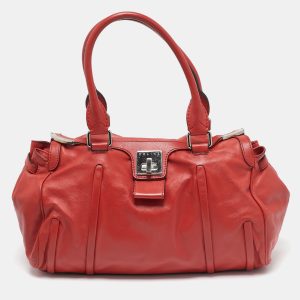 Celine Red Leather Turnlock Flap Satchel, Satchels - Luxury Closet catalog