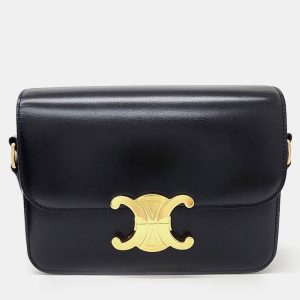 Celine Black Leather Triumph Tin Shoulder Bag, Shoulder Bags - Luxury Closet catalog