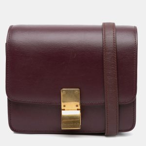 Celine Bordeaux Calfskin Classic Box Small Bag, Shoulder Bags - Luxury Closet catalog