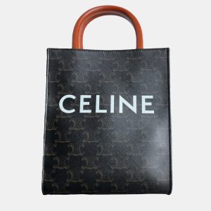 Celine Brown Canvas Mini Triomphe Tote Bag, Tote Handbags - Luxury Closet catalog