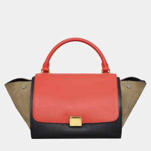 Celine Tri-Color Calfskin Leather Medium Trapeze Bag, Handbags - Luxury Closet catalog