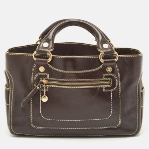 Celine Choco Brown Leather Boogie Satchel, Satchels - Luxury Closet catalog