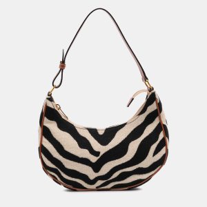 Celine Beige/Brown Canvas Zebra Print Ava Shoulder Bag, Shoulder Bags - Luxury Closet catalog