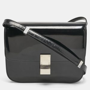 Celine Black Patent Leather Medium Classic Box Shoulder Bag, Shoulder Bags - Luxury Closet catalog