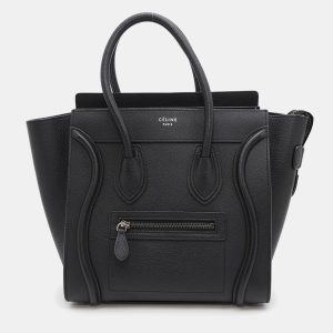 Celine Black Leather Luggage Micro Tote Bag, Tote Handbags - Luxury Closet catalog