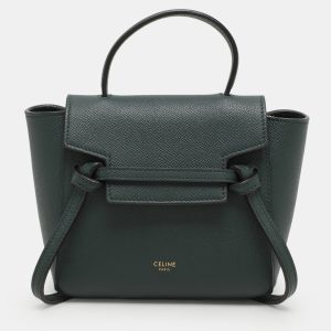 Celine Green Leather Pico Belt Top Handle Bag, Satchels - Luxury Closet catalog