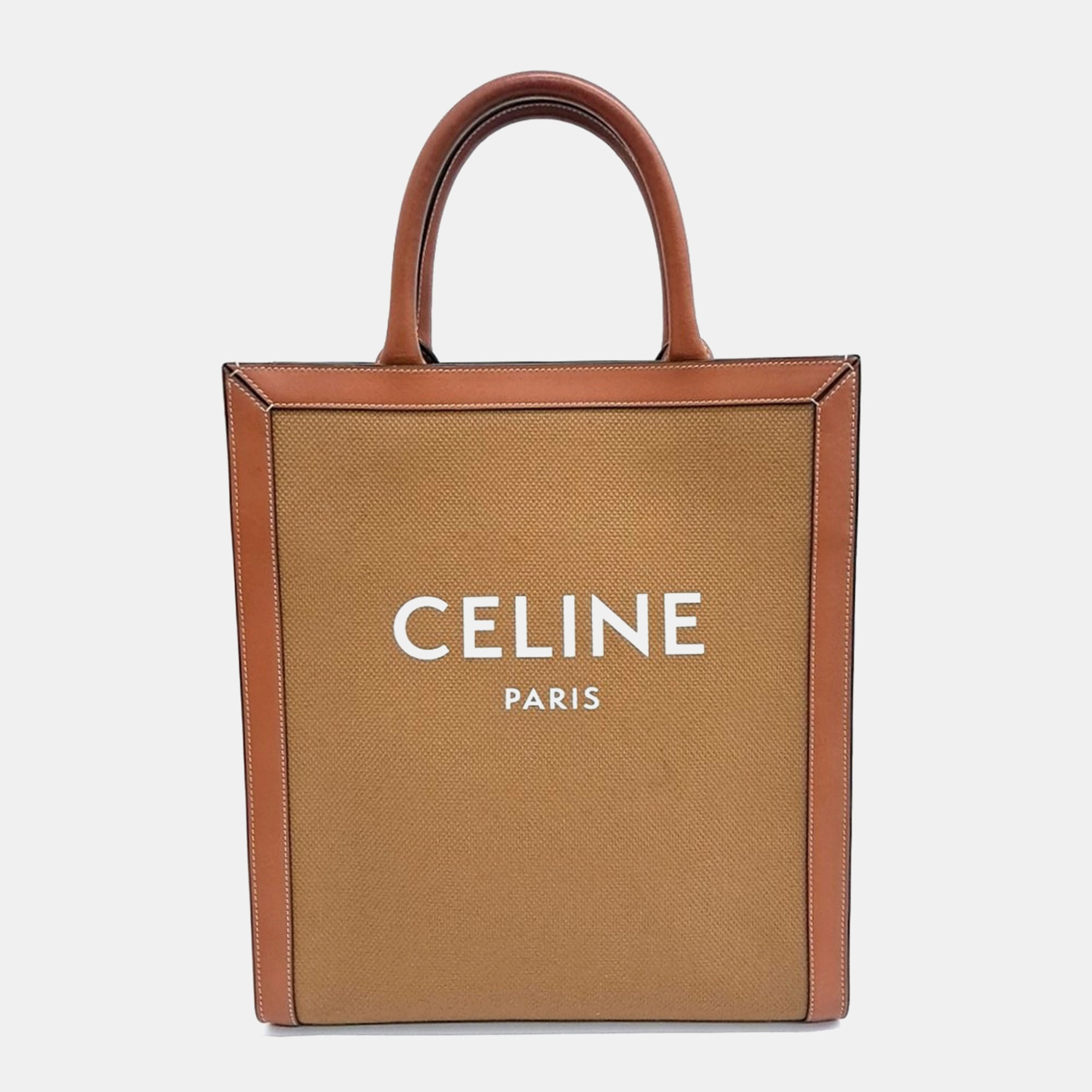 Celine Brown Canvas Cabas Vertical Small bag, Tote Handbags - Luxury Closet catalog