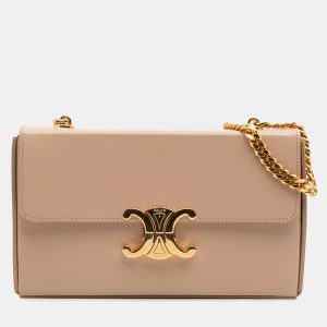 Celine Beige Shiny Calfskin Triomphe Chain Box Shoulder Bag, Shoulder Bags - Luxury Closet catalog