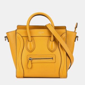 Celine Yellow Nano Leather Luggage Tote, Tote Handbags - Luxury Closet catalog