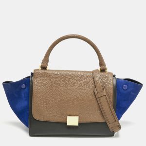 Celine Tricolor Leather Small Trapeze Top Handle Bag, Satchels - Luxury Closet catalog