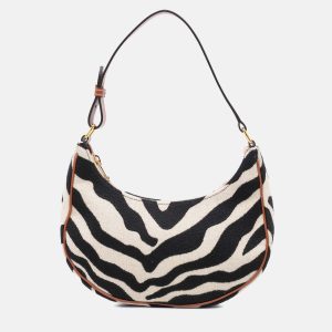 Celine Beige Black Zebra Print Canvas Ava Shoulder Bag, Shoulder Bags - Luxury Closet catalog