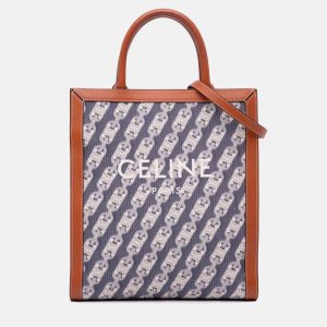 Celine Blue Small Canvas Triomphe Maillon Vertical Cabas Satchel, Satchels - Luxury Closet catalog