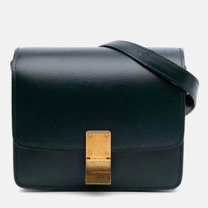 Celine Green Small Calfskin Classic Box, Shoulder Bags - Luxury Closet catalog