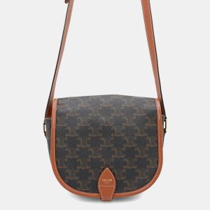 Celine Triomphe Falco Medium Tan PVC and Leather Shoulder Bag, Handbags - Luxury Closet catalog