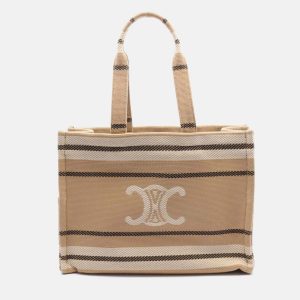 Celine Cabas Beige Ivory Black Canvas Tote Bag, Tote Handbags - Luxury Closet catalog