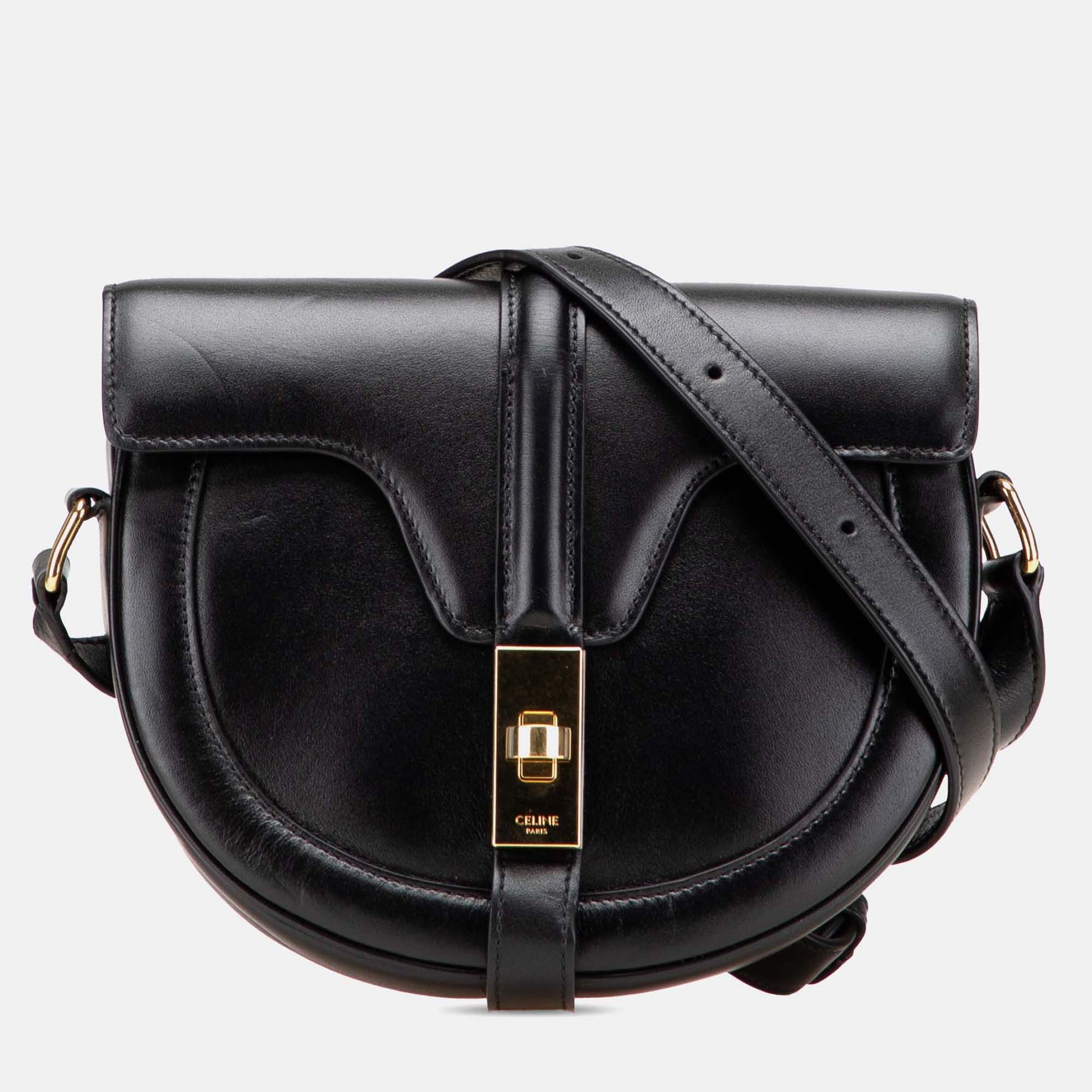 Celine Black Small Calfskin Besace 16 Crossbody, Shoulder Bags - Luxury Closet catalog
