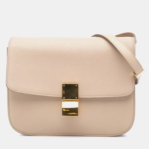 Celine Beige Medium Calfskin Classic Box  Shoulder Bag, Shoulder Bags - Luxury Closet catalog
