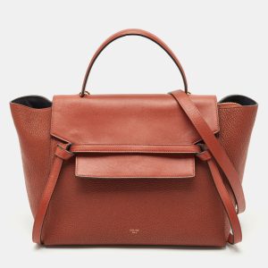 Celine Brown Leather Mini Belt Top Handle Bag, Satchels - Luxury Closet catalog