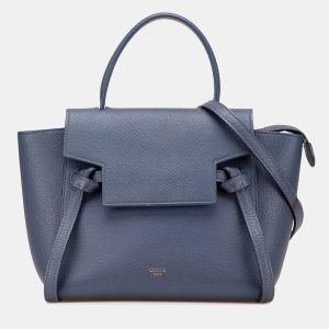 Celine Blue Nano Grained Calfskin Belt Bag, Satchels - Luxury Closet catalog