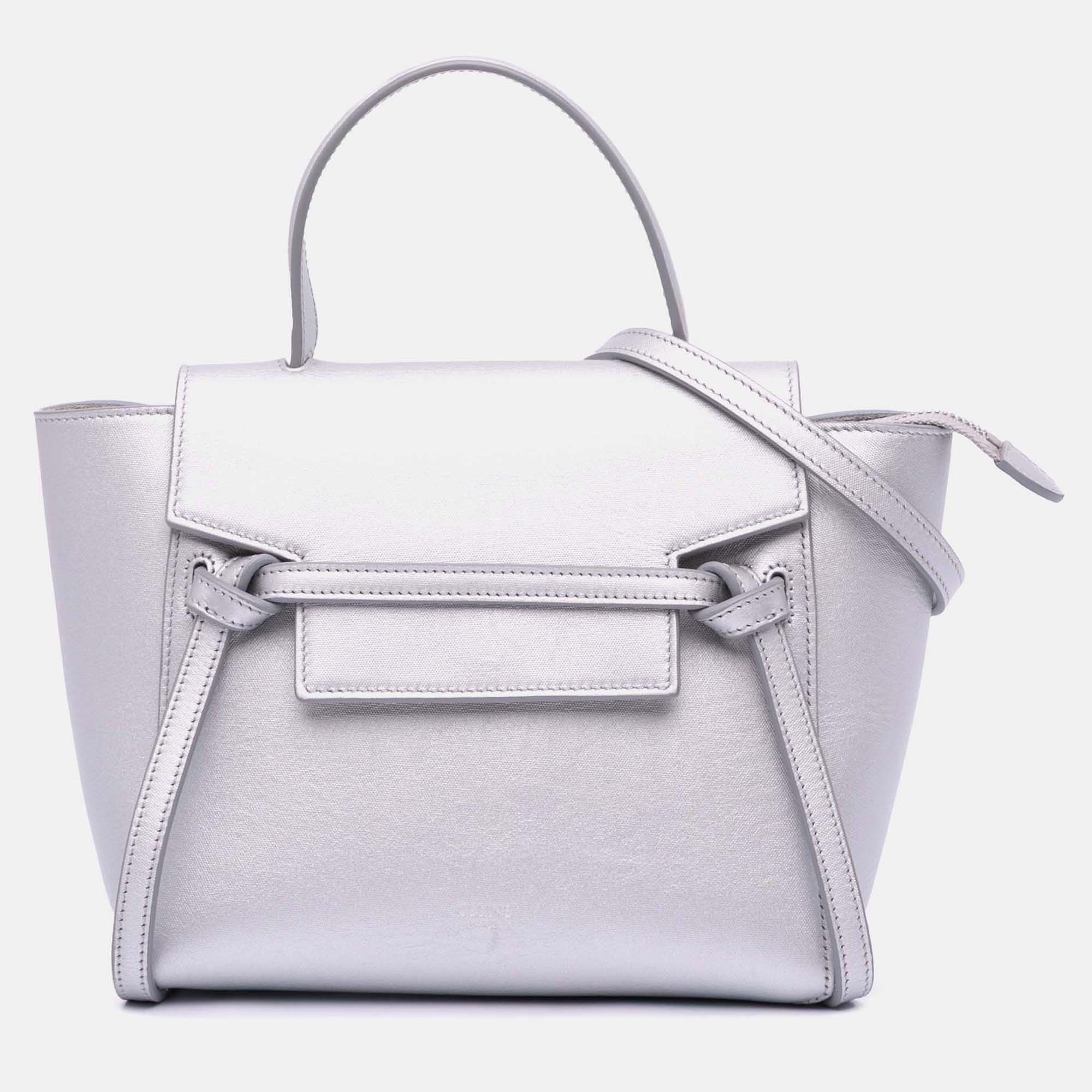 Celine Grey Nano Laminated Calfskin Belt Bag, Satchels - Luxury Closet catalog