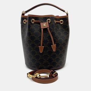 Celine Brown Coated canvas Triumph Clara Bag, Satchels - Luxury Closet catalog