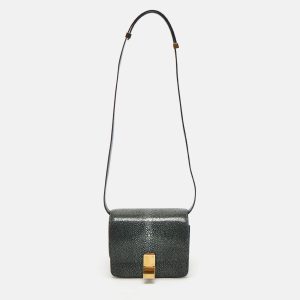 Celine Black Stingray and Leather Small Classic Box Flap Bag, Shoulder Bags - Luxury Closet catalog