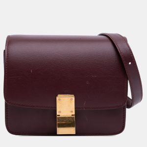 Celine Red Small Calfskin Classic Box, Shoulder Bags - Luxury Closet catalog