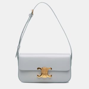 Celine Grey Shiny Calfskin Claude Shoulder Bag, Shoulder Bags - Luxury Closet catalog