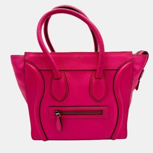 Celine Fluorescent Pink Micro Luggage Tote Bag, Tote Handbags - Luxury Closet catalog