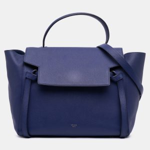Celine Blue Mini Grained Calfskin Belt Bag, Satchels - Luxury Closet catalog