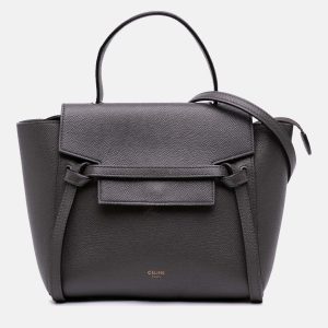 Celine Grey Nano Grained Calfskin Belt Bag, Satchels - Luxury Closet catalog