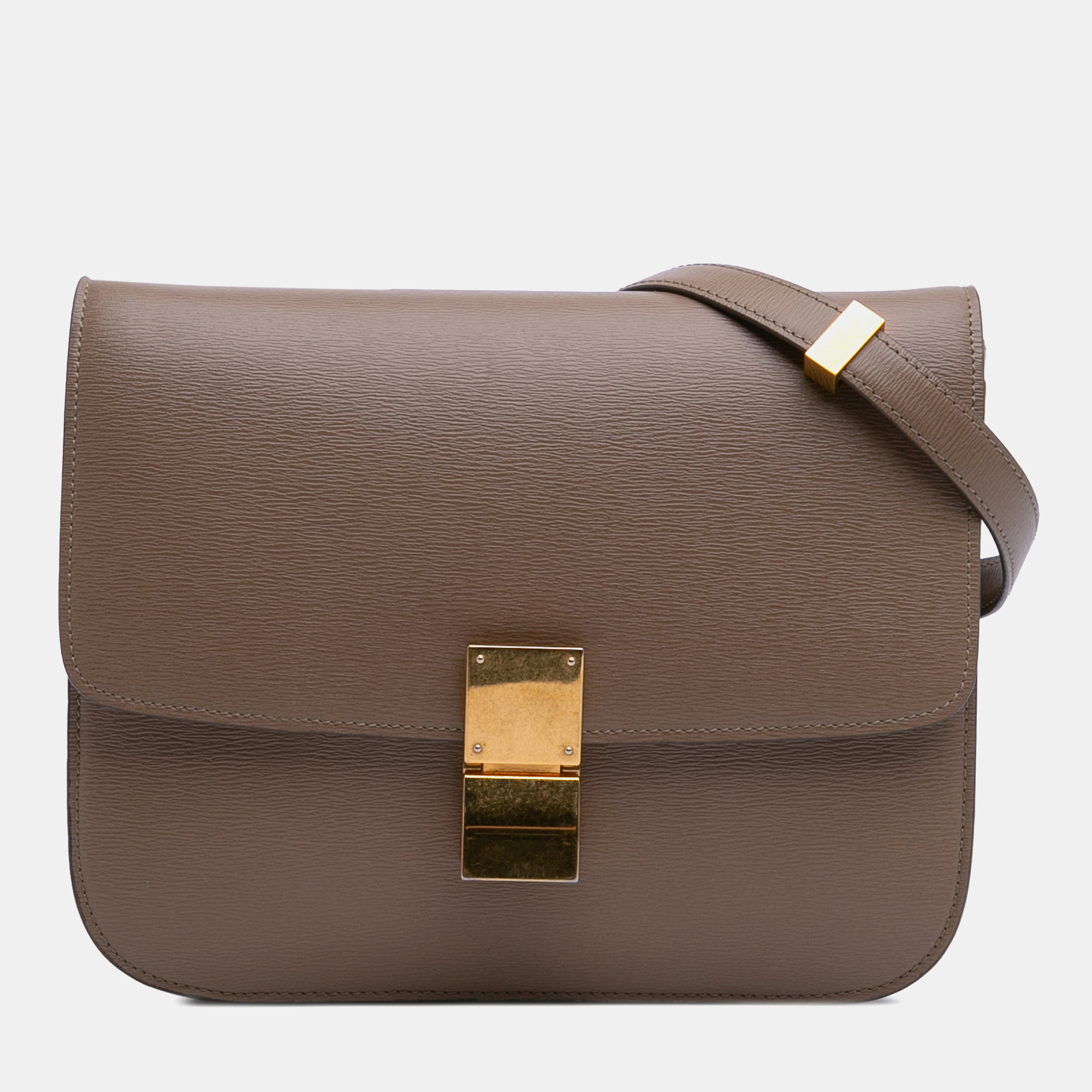 Celine Brown Medium Calfskin Classic Box, Shoulder Bags - Luxury Closet catalog