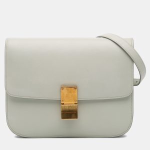 Celine Green Medium Calfskin Classic Box, Shoulder Bags - Luxury Closet catalog