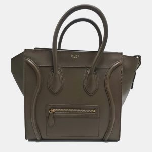 Celine Phantom Luggage Medium Green Leather Tote Bag, Tote Handbags - Luxury Closet catalog