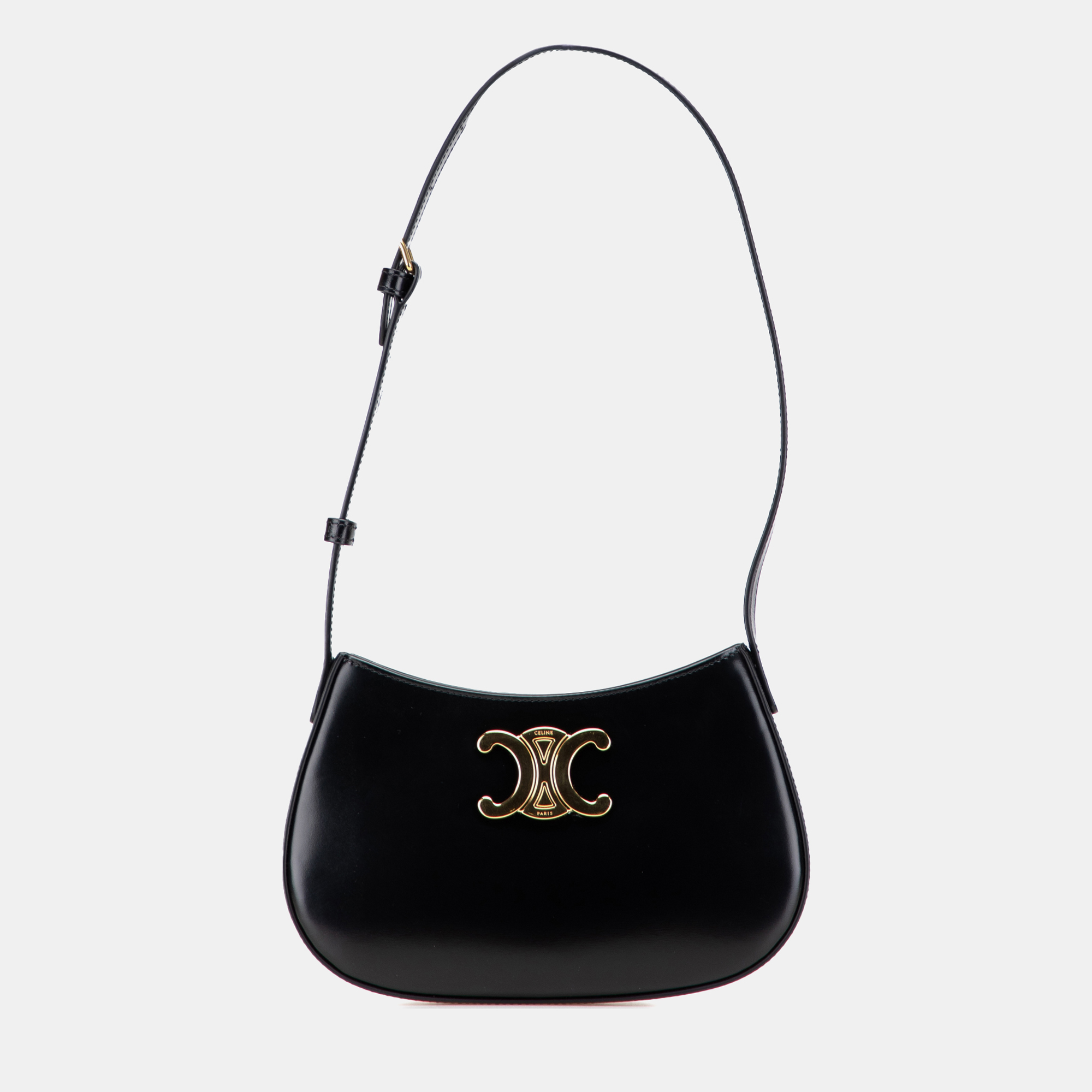 Celine Black Medium Shiny Calfskin Tilly Shoulder Bag, Shoulder Bags - Luxury Closet catalog