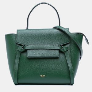 Celine Green Nano Grained Calfskin Belt Bag, Satchels - Luxury Closet catalog