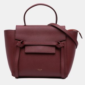 Celine Red Nano Grained Calfskin Belt Bag, Satchels - Luxury Closet catalog