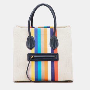Celine Beige Medium Striped Canvas Phantom Luggage Tote, Tote Handbags - Luxury Closet catalog