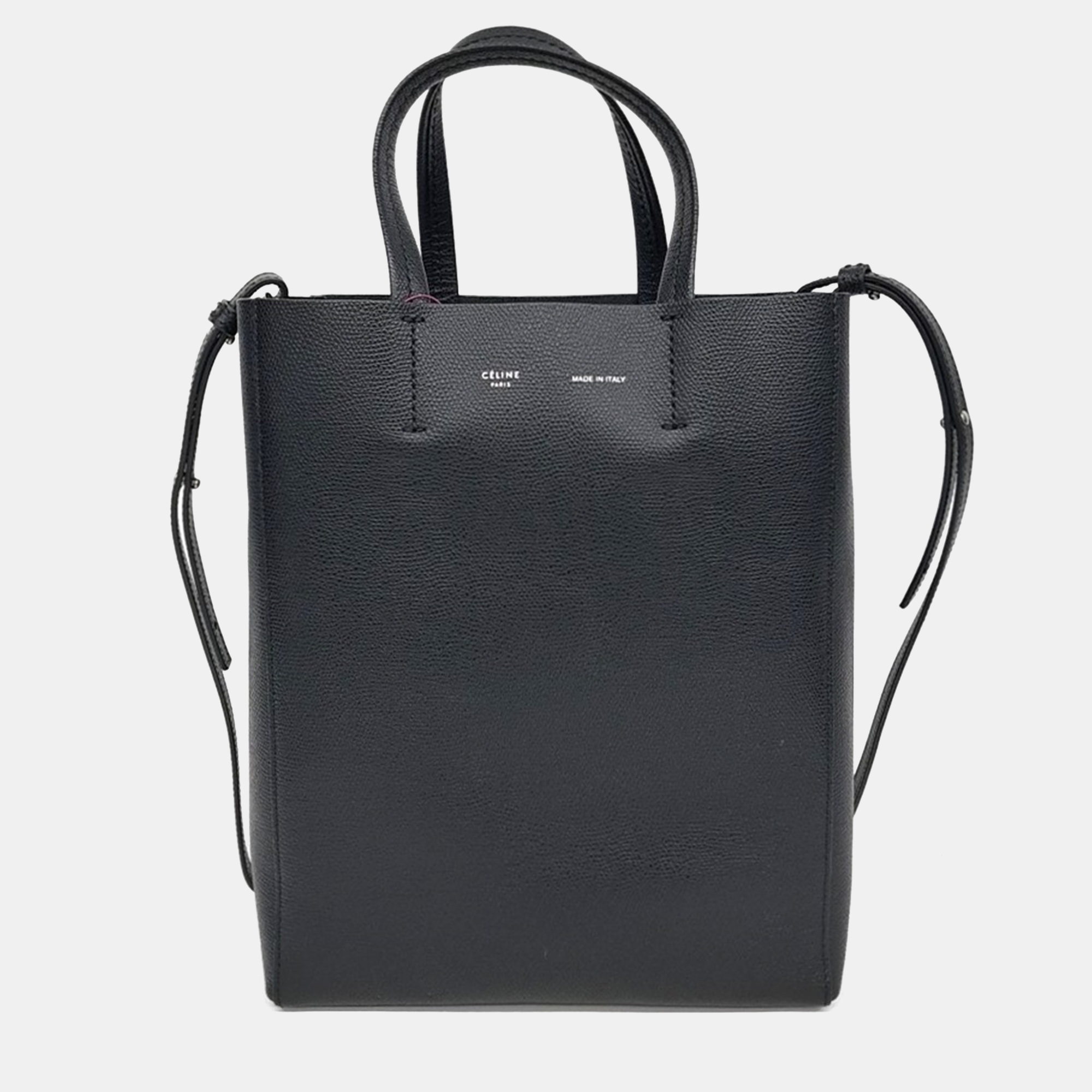 Celine Black Leather Small Vertical Cabas Bag, Tote Handbags - Luxury Closet catalog