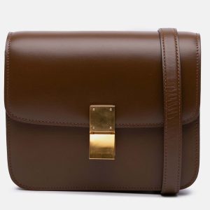 Celine Brown Medium Calfskin Classic Box, Shoulder Bags - Luxury Closet catalog
