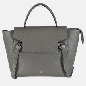 Celine Grey Grained Calfskin Micro Belt Bag, Handbags - Luxury Closet catalog