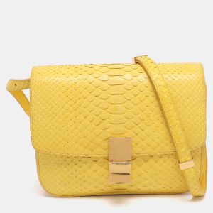 Celine Yellow Python Leather Medium Box Shoulder Bag, Shoulder Bags - Luxury Closet catalog